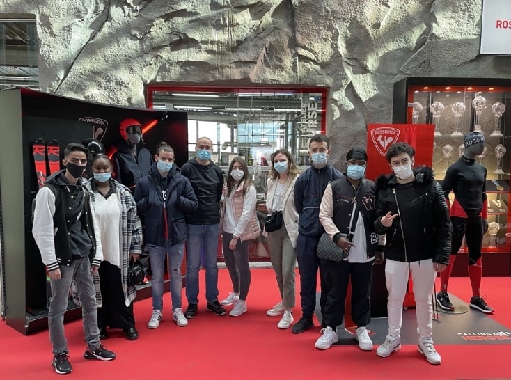 Group of young people at the Rossignol Group headquarters