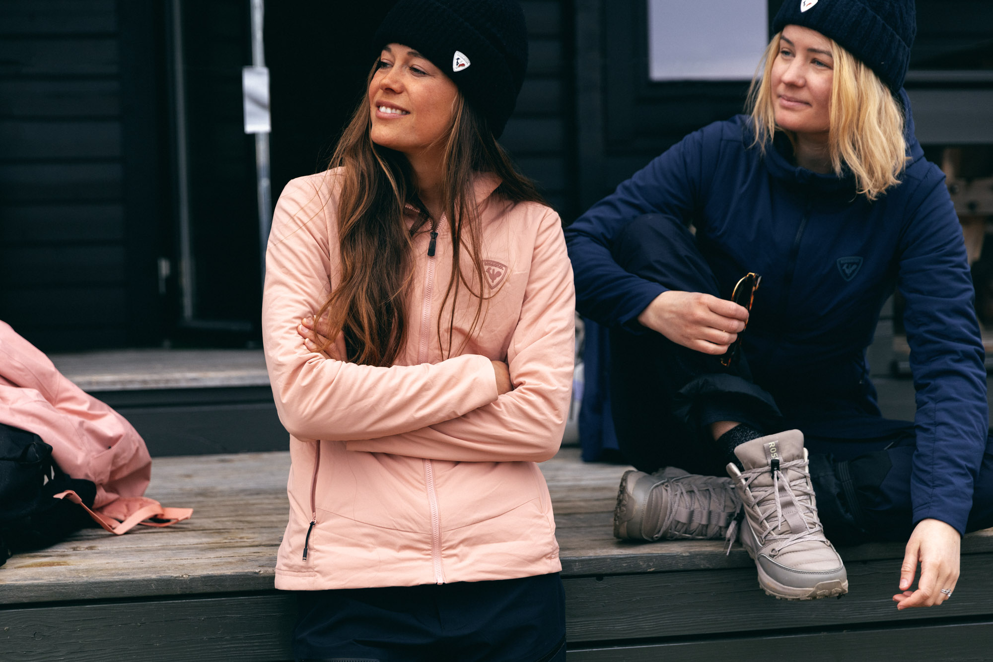 2 women wearing Rossignol Opside jackets