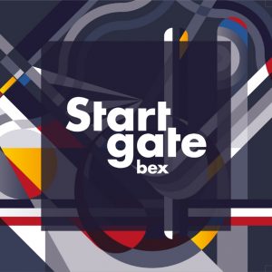 Artwork et logo du magasin Start Gate Bex